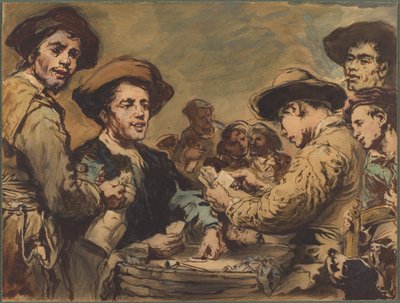 kart oyuncuları by Augustin Théodule Ribot