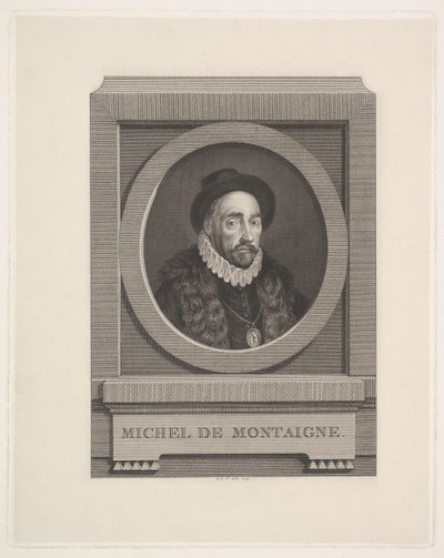Michel de Montaigne'nin portresi 1533-1592, 1774. by Augustin de Saint Aubin