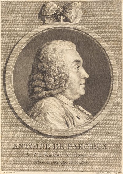 Antoine DeParcieux by Augustin de Saint Aubin after Charles Nicolas Cochin I