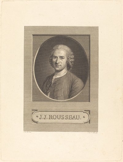 Ön yazı: J.J. Rousseau by Augustin de Saint Aubin after Maurice Quentin