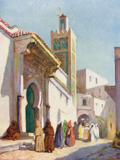 Büyük Cami, Tanca (renkli taş baskı) by Augustine Fitzgerald