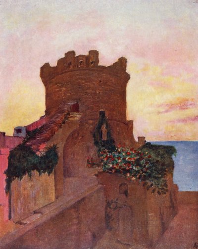 Torrione, Forio, Ischia (renkli lito) by Augustine Fitzgerald