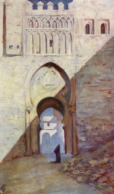 Toledo, Puerta Del Sol (renkli taş baskı) by Augustine Fitzgerald