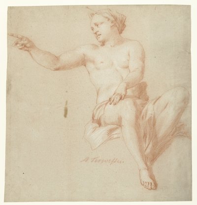 Oturan Kadın Çıplak by Augustinus Terwesten (I)