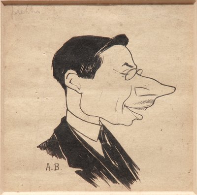 Karikatür (kağıt üzerine siyah mürekkep) by Augusto Baracchi