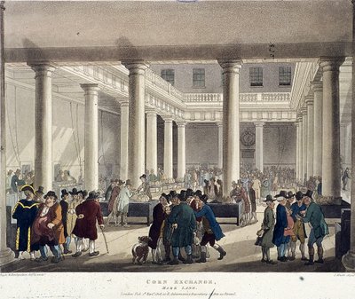 Mısır Borsası, Londra, 1808 by Augustus Charles Pugin, Thomas Rowlandson