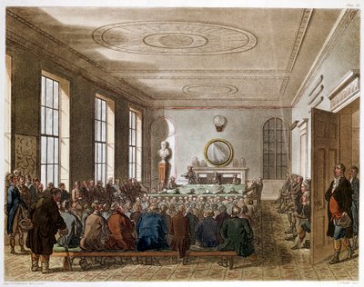 Tarım Derneği Toplantısı, Londra, 1808-1810 by Augustus Charles Pugin, Thomas Rowlandson