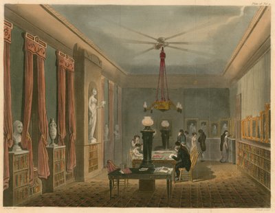 sanat eserleri için Ackermann Kütüphanesi by Augustus Charles Pugin