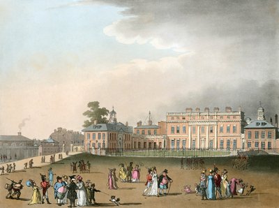 Buckingham Sarayı, Londra, 1809 by Augustus Charles Pugin