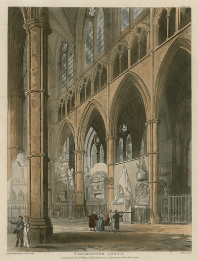 Westminster Manastırı, Londra by Augustus Charles Pugin