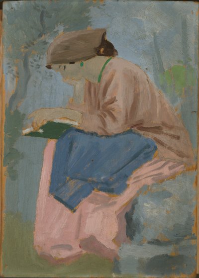 Okuyan Bir Kadın - Provence Çalışması by Augustus John