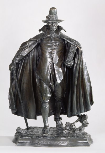 Puritan, 1899 (koyu kahverengisiyah patine bronz) by Augustus Saint Gaudens