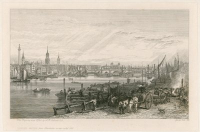 Yeni Londra Köprüsü İnşaatı, 1826 by Augustus Wall Callcott