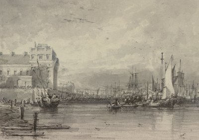 Greenwich Hastanesi (çizim) by Augustus Wall Callcott