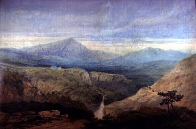 Mawddach Nehri Vadisi: Uzakta Cader İdris by Augustus Wall Callcott
