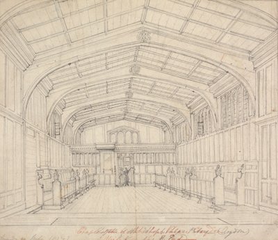 Başpiskopos Sarayı Şapeli, Croydon: Doğu Yakasından Görünüm by Augustus Welby Northmore Pugin