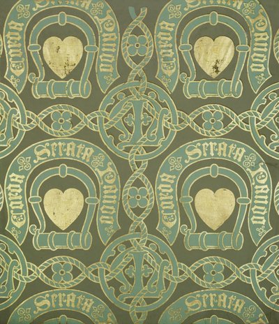 Kalp motifli dini duvar kağıdı tasarımı by Augustus Welby Northmore Pugin