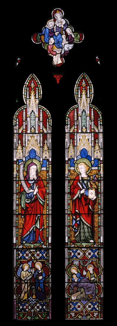 Isaiah & St. John The Evangelist, 1850 (vitray) by Augustus Welby Northmore Pugin