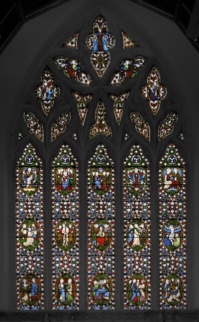 Tespih Gizemleri, Şapelin Doğu Penceresi, 1847 (vitray) by Augustus Welby Northmore Pugin