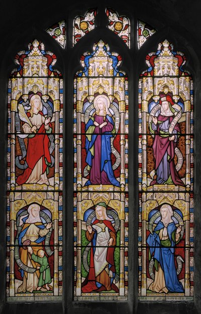 Ruth, Meryem Ana, Sarah, Hannah, Dorcas ve Anne, 1852 (vitray) by Augustus Welby Northmore Pugin