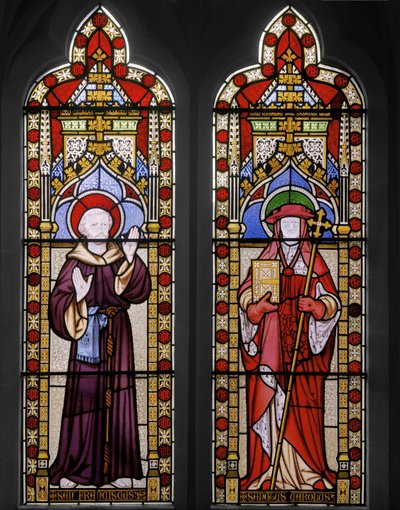 Assisili Aziz Francis ve Aziz Carolus, 1847 (vitray) by Augustus Welby Northmore Pugin