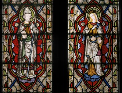 Beverley St. John ve Macaristan St. Elizabeth, detay, 1849 (vitray) by Augustus Welby Northmore Pugin