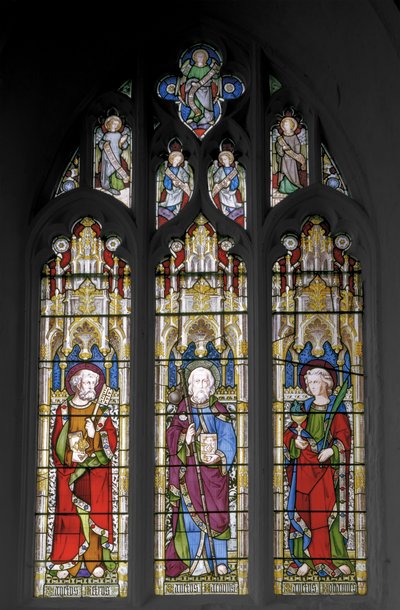Aziz Peter, Büyük Aziz James ve Aziz John the Evangelist, 1851 (vitray) by Augustus Welby Northmore Pugin