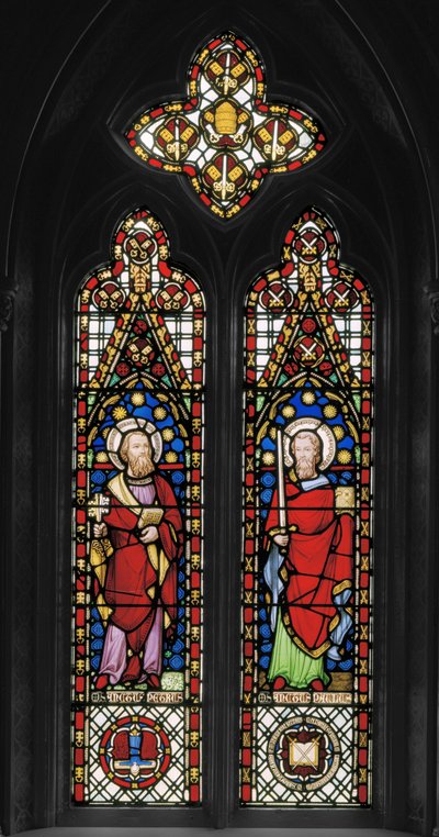 Aziz Peter ve Aziz Paul, c.1845 (vitray) by Augustus Welby Northmore Pugin