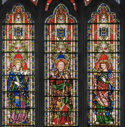 Azizler ile Meryem ve İsa, Doğu Penceresi, detay, 1847-48 (vitray) by Augustus Welby Northmore Pugin