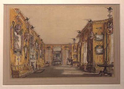 Sarı (Kuzey) Çizim Odası (renkli taş) by Augustus Welby Pugin