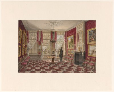 resimler ve ayakta figür ile 19. yüzyıl iç by Augustus Wijnantz