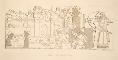Bir Şehrin Kuşatması, Nineveh Anıtlarından, pub. 1849 by Austen Henry Layard