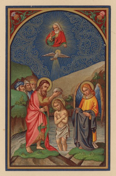 Vaftiz D N J Chr (kromolitho) by Austrian School