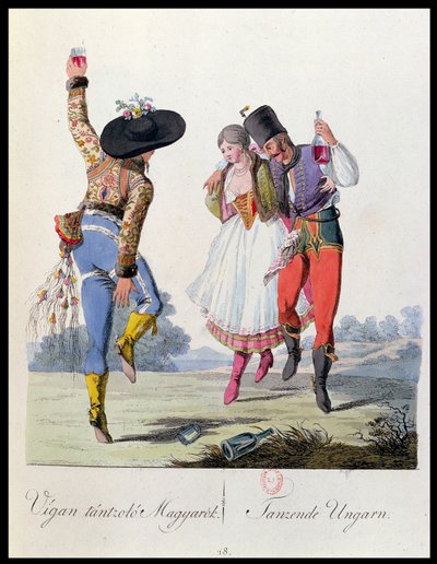 Geleneksel giysili Macar Dansçılar, J.H. de Bikkesy, Viyana