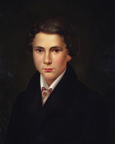 Yakut İğneli Genç Bir Adamın Portresi, 1835 dolayları by Austrian School
