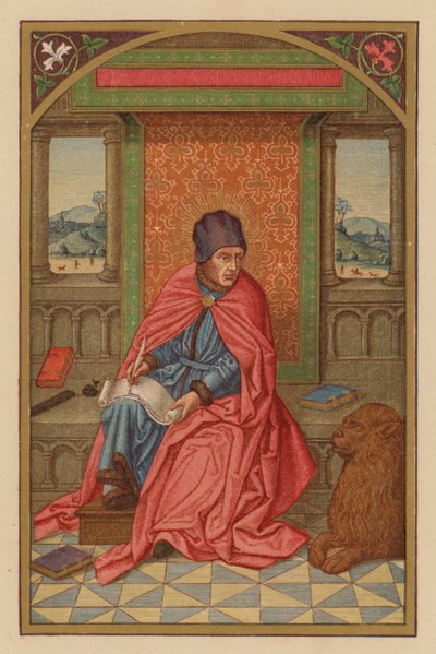 S Marcus Ev (kromolitho) by Austrian School