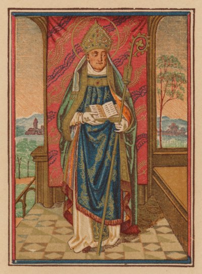 Kutsal piskopos (kromolit) by Austrian School