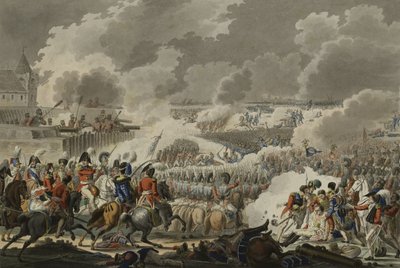 The Battle of Waterloo, 18 Haziran 1815, Artaria and Co tarafından yayınlandı, c.1820 (renkli gravür) by Austrian School