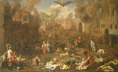 6 Eylül 1686'da Ofen Fırtınası (panelde yağlı boya) by Austrian School