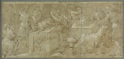 Aeneas ve Arkadaşları Hayvanları Kurbana Hazırlıyor by Avanzino Nucci