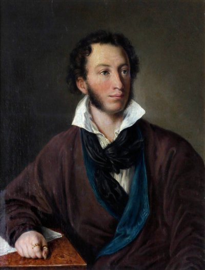 Yazarın portresi Alexander S. Puşkin 1799-1837 V. Tropinin