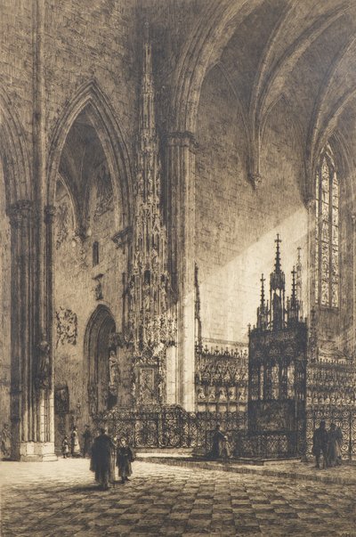 Ulm Katedrali, c.1902 (gravür) by Axel Haig