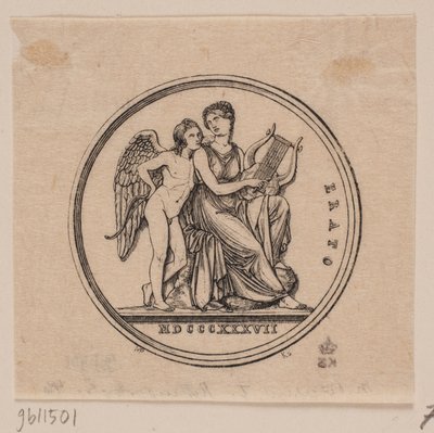 Erato tarafından yapılan madalya by Axel Theodor Kittendorff