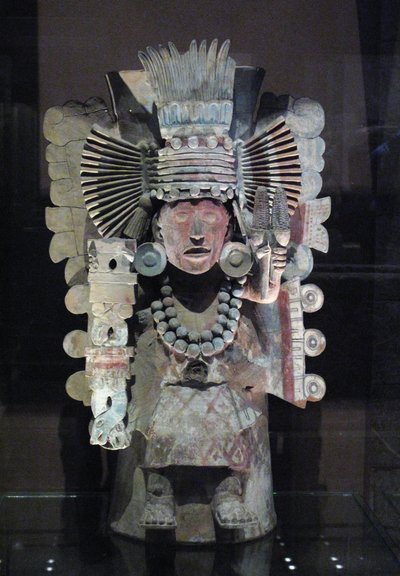 Mısır tanrıçası Xilonen şeklinde tütsü brülörü, Tlahuac, Geç Postklasik dönem, c.1500 by Aztec