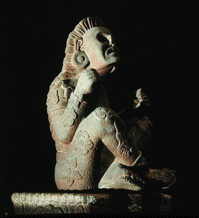 Xochipilli (ayrıca bkz. 207566), Geç Klasik Dönem (1300-1521) (taş) by Aztec Aztec