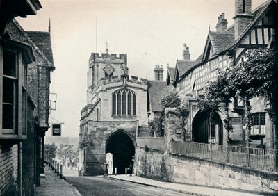 West Gate üzerinde St James Kilisesi, Warwick, Warwickshire, 1929 by BC Clayton