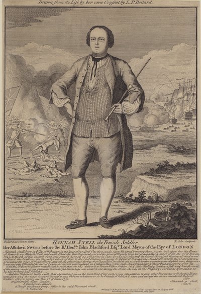 Hannah Snell, Kadın Asker (gravür) by B. Cole