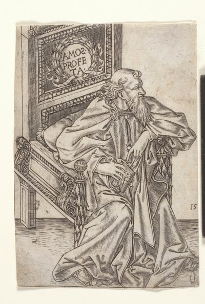 Amos, 'Peygamberler'den, 1475 dolayları (gravür) by Baccio Baldini