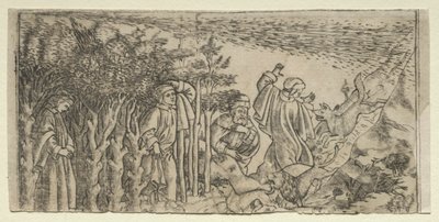 Dante Ormanda Kayboldu: Kaçış ve Virgil ile Buluşma, Canto I by Baccio Baldini