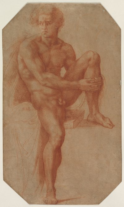 Oturan Erkek Çıplak, c. 1516-1520. by Baccio Bandinelli